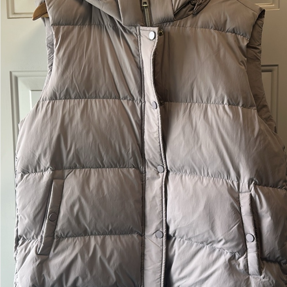CHARLIE B Light Gray Puffer Vest